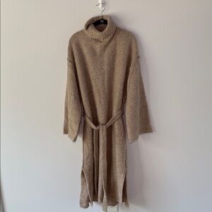 STAUD Tan Knit Midi Dress